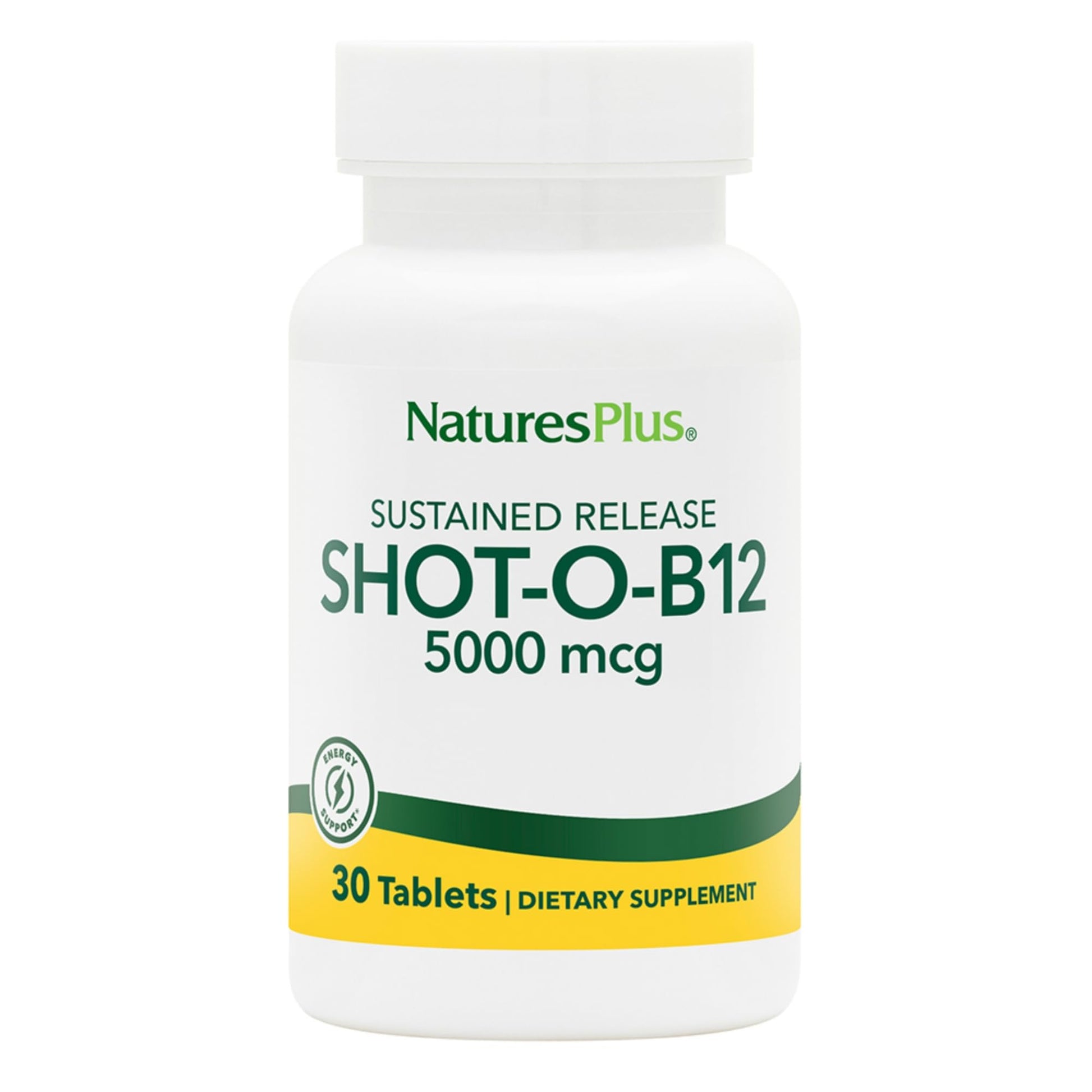 NaturesPlus Shot-O-B12 5000 mcg Sustained Release Tablet 30 Count