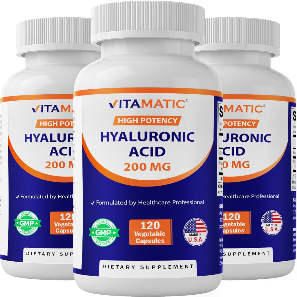 Vitamatic Hyaluronic Acid Supplements 200mg Capsule, 360 Capsules