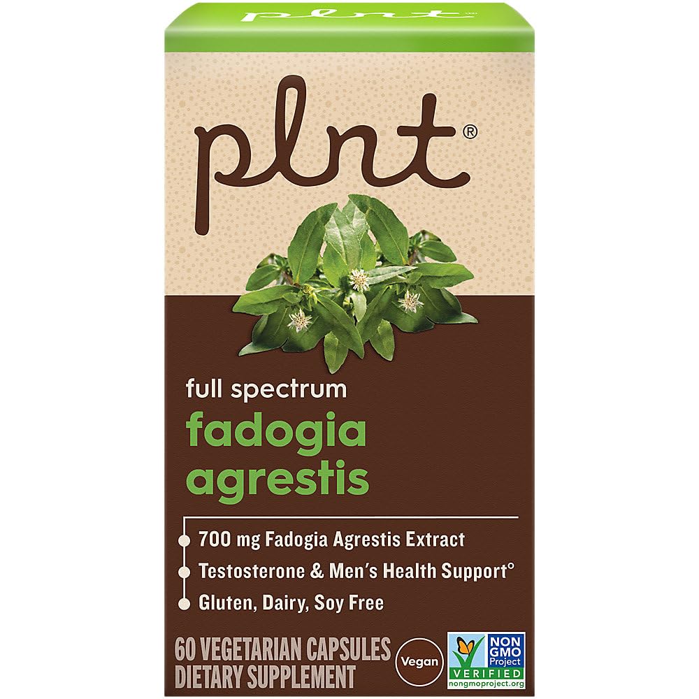 plnt Fadogia Agrestis Full Spectrum Testosterone and Men's Health Support, 60 Vegetarian Capsules