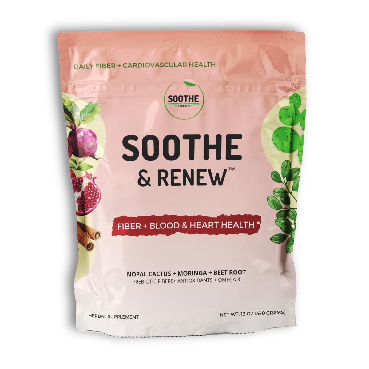 Stomach Soothe Soothe & Renew Fiber Supplement Powder, 12 oz