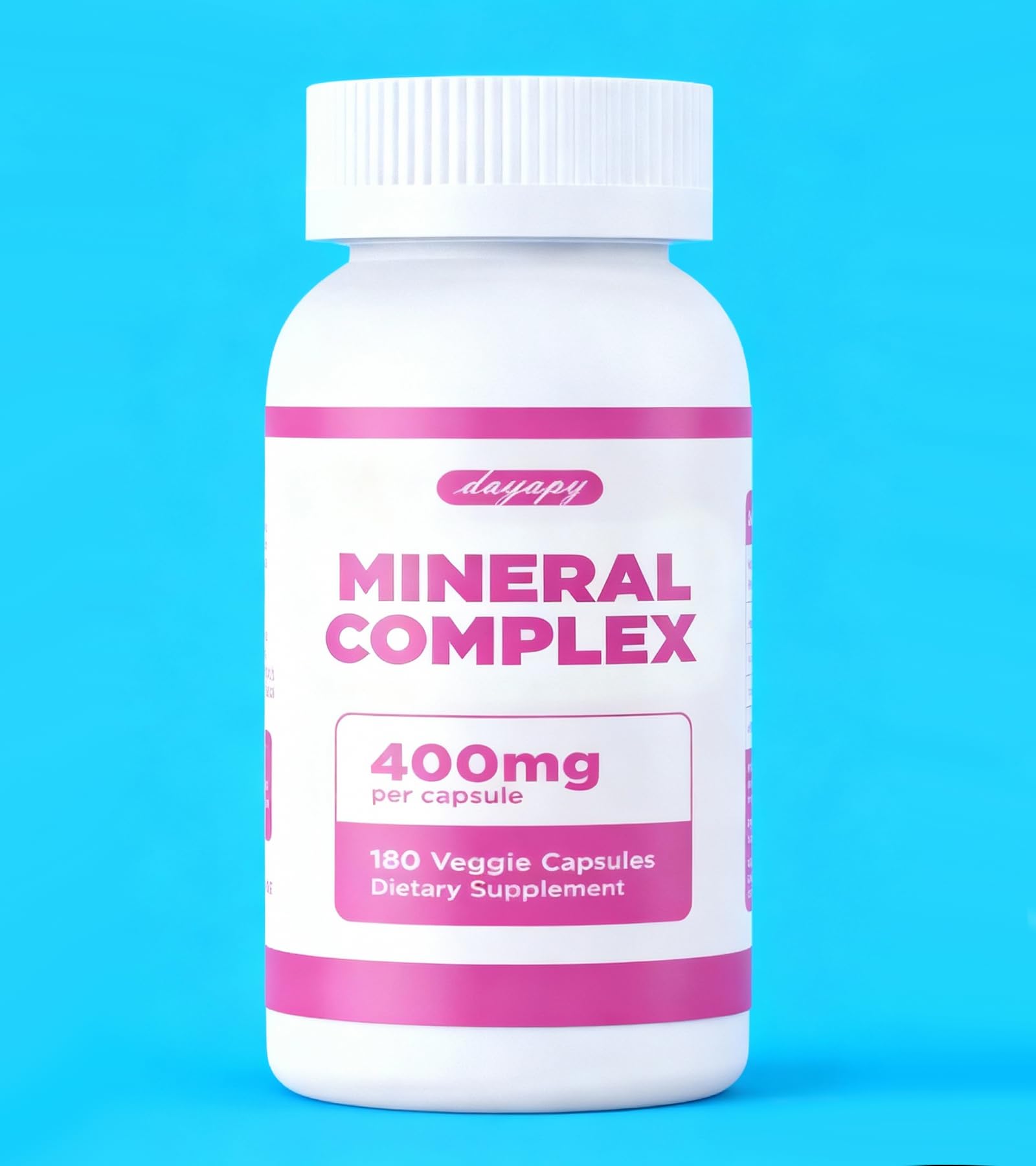DAYAPY Magnesium Mineral Supplements 400mg Capsules, 180 Capsules