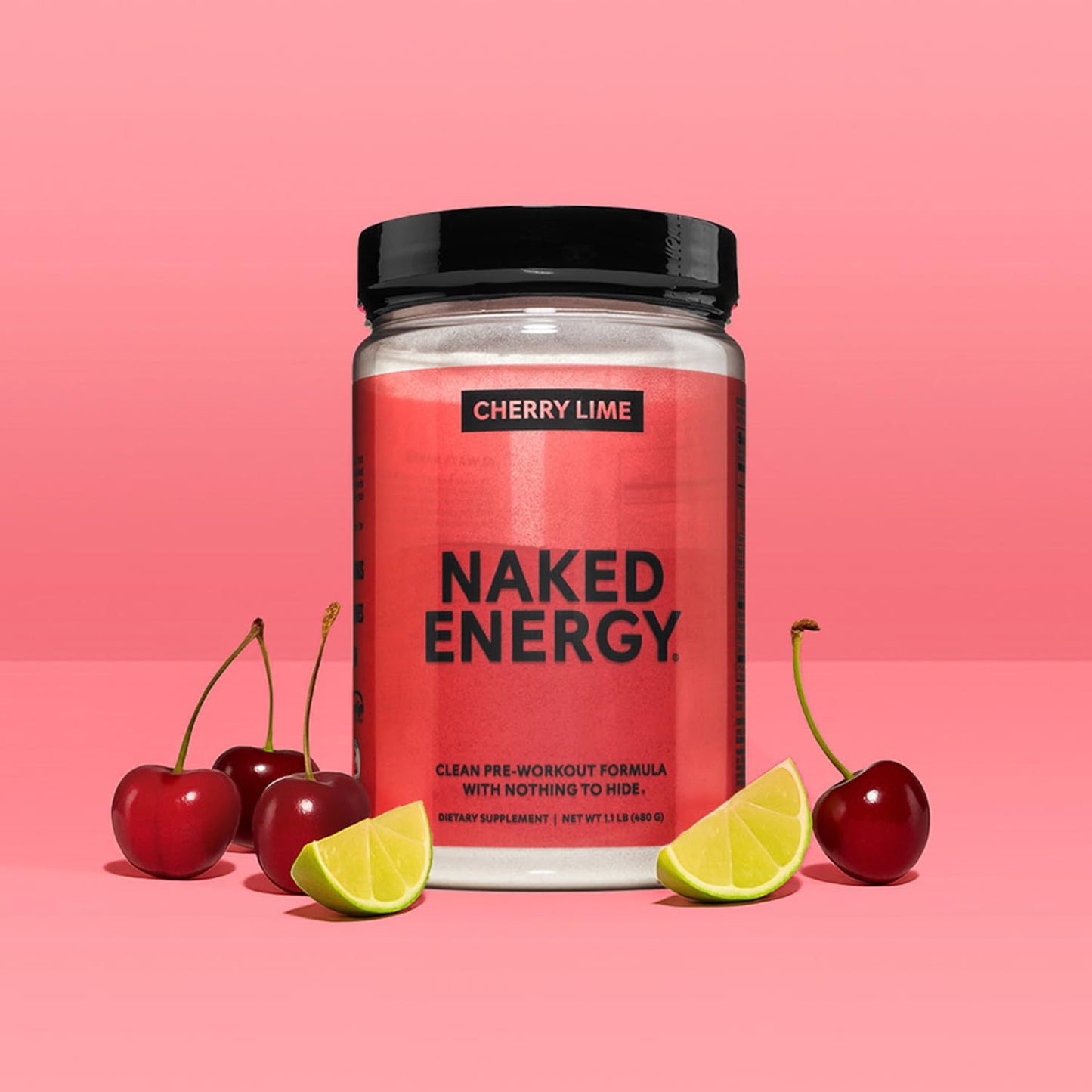 NAKED Cherry Lime Energy Pre-Workout Powder, 16 Servings