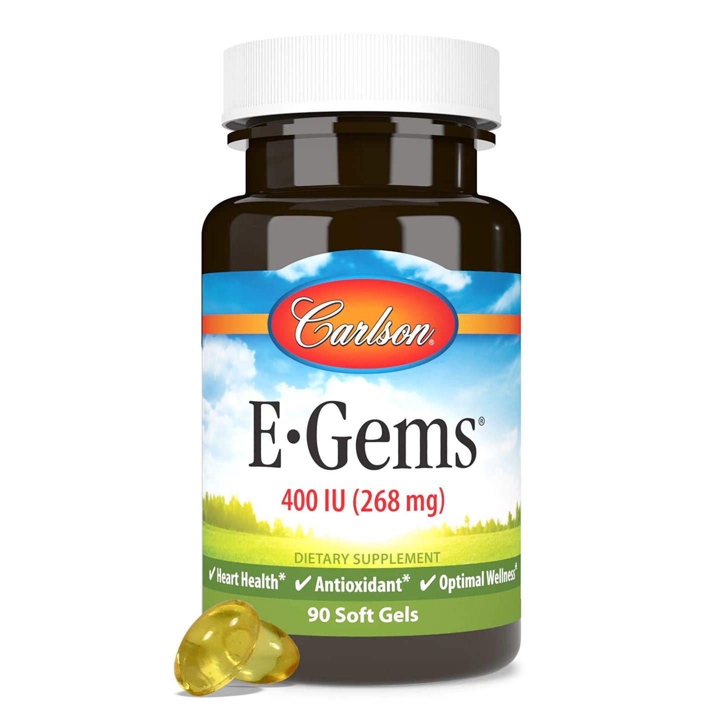 Carlson E-Gems Vitamin E Softgels 90