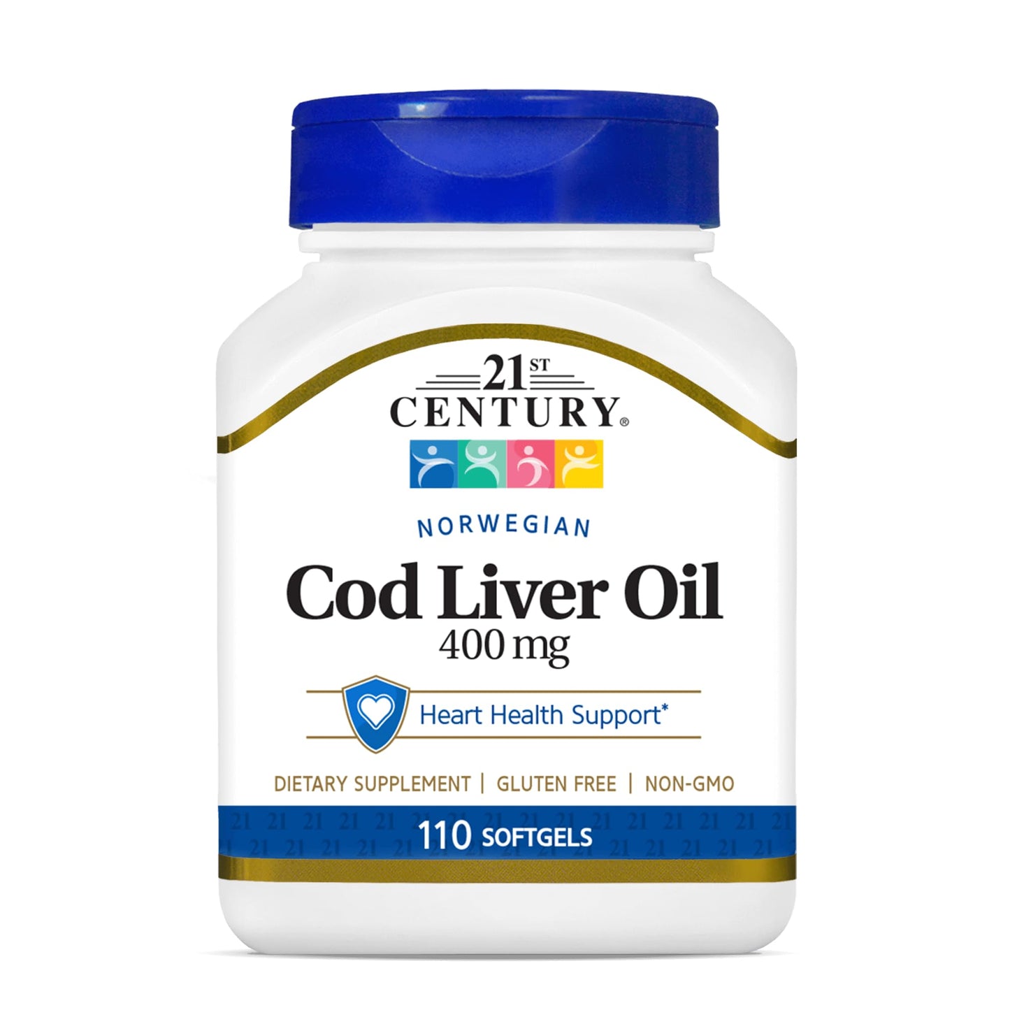 21st Century Norwegian Cod Liver Oil 400 mg Softgels, 110 Count