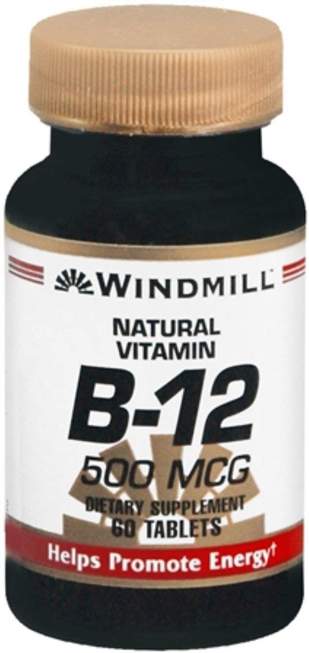 Windmill Vitamin B-12 500 mcg Tablet, 3 Pack