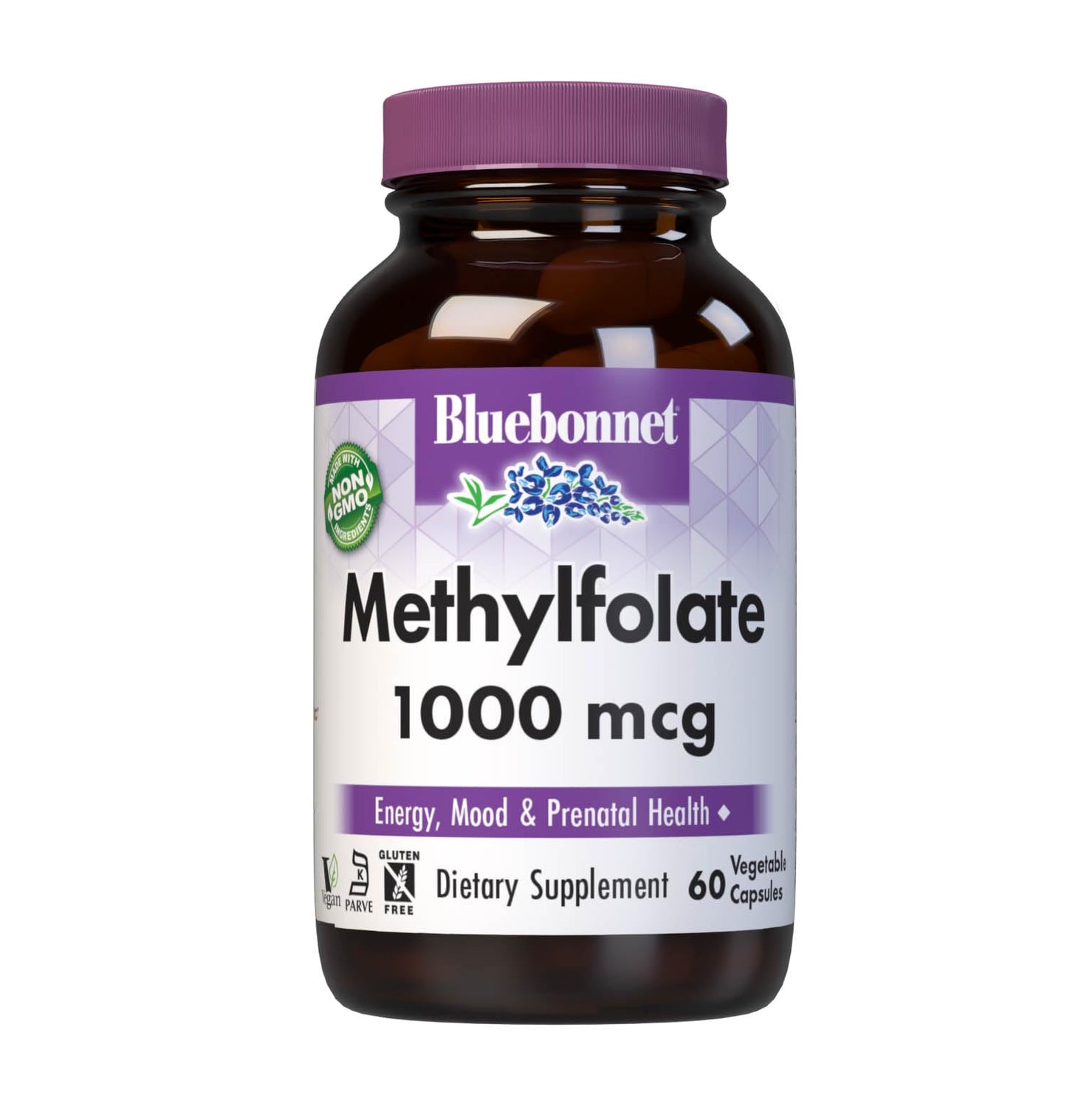 BlueBonnet Methylfolate 1000 mcg, 60 Vegetable Capsules