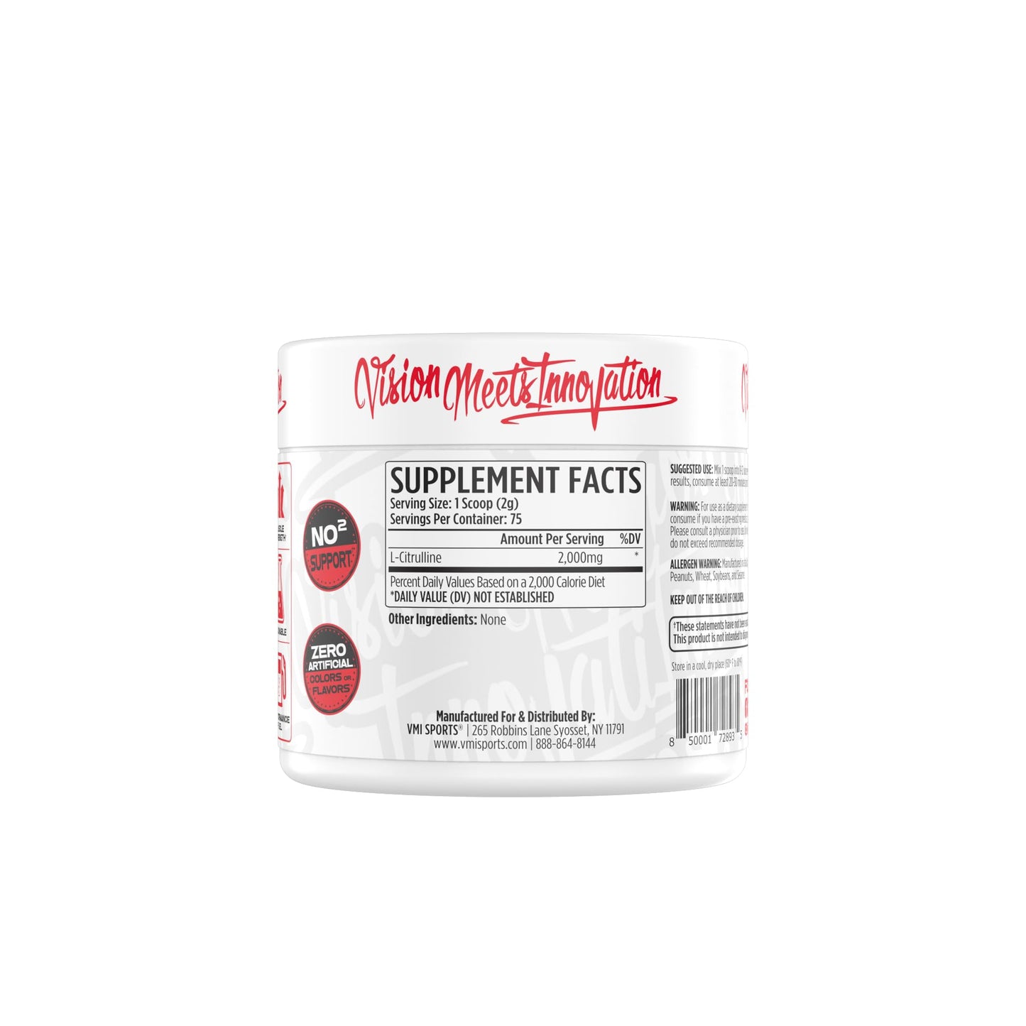 VMI Sports Citrulline Unflavored Powder 75 Servings