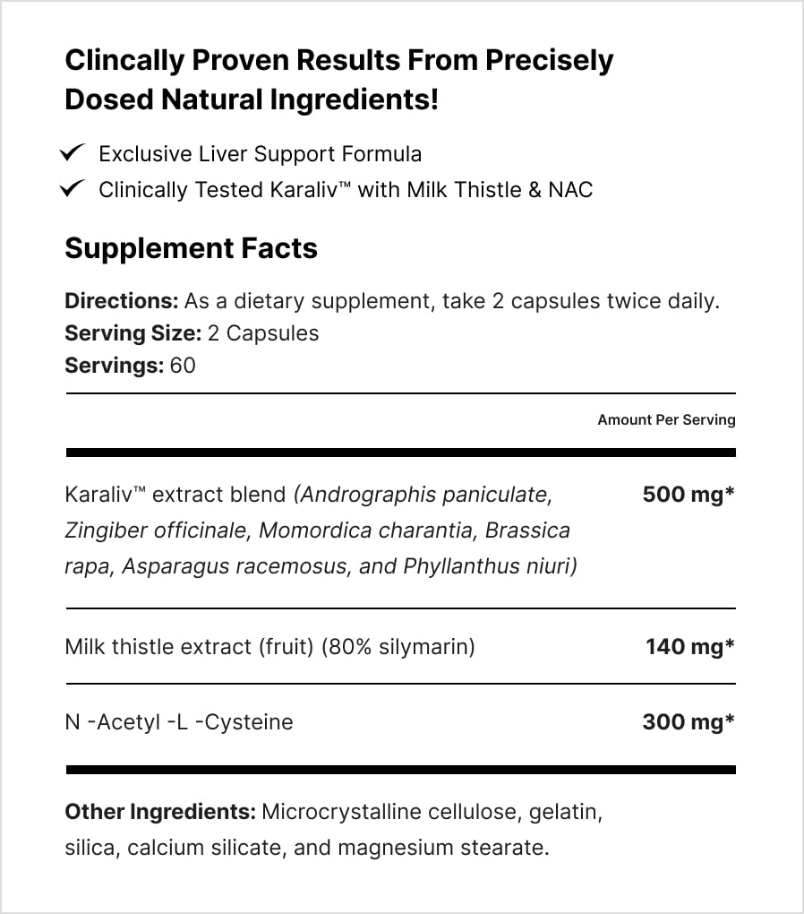 MuscleMeds Liver Detox & Defend, Cleanse, Repair Formula Capsule, 60 Count