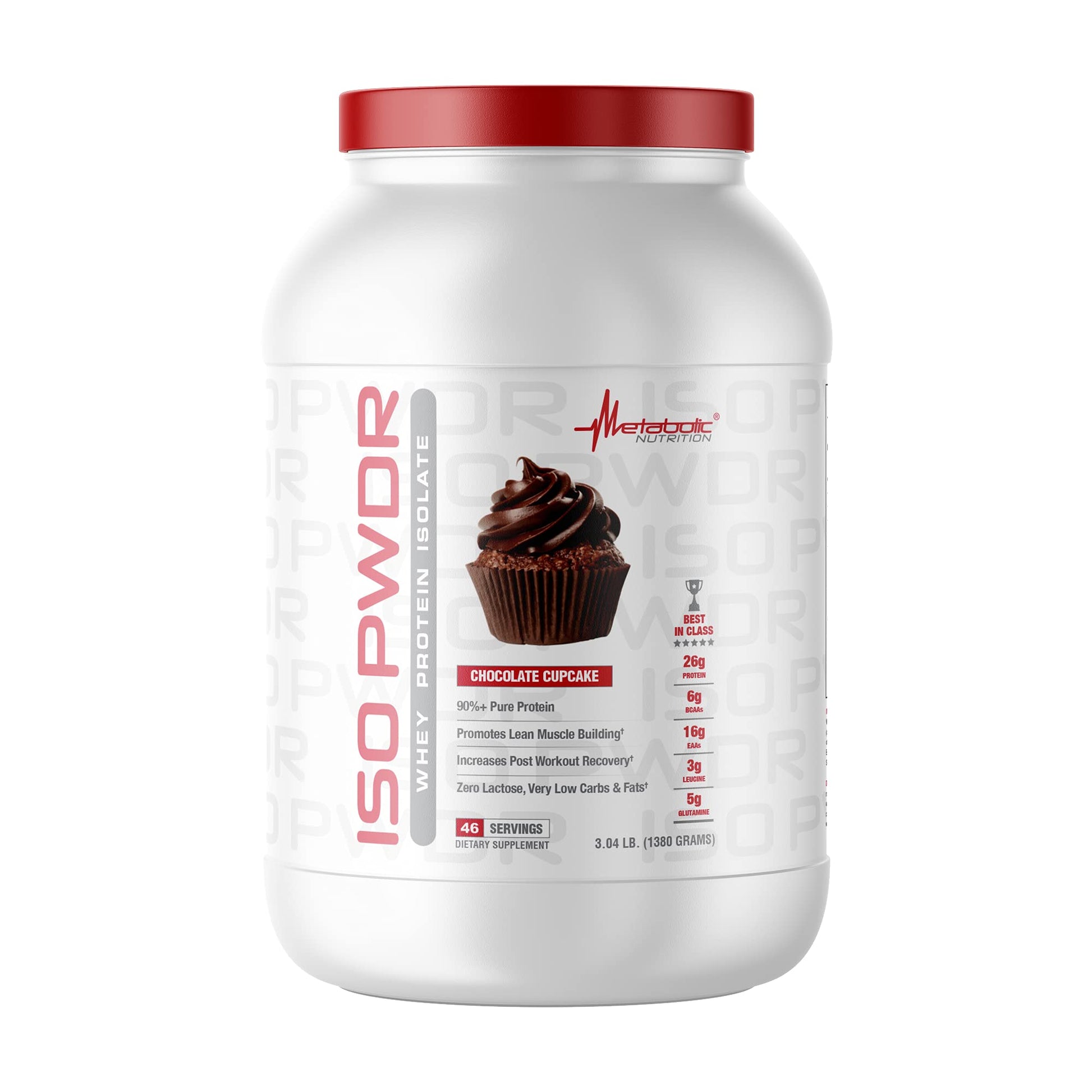 Metabolic Nutrition Whey Protein Isolate Powder Chocolate Cupcake, 3.04 lb