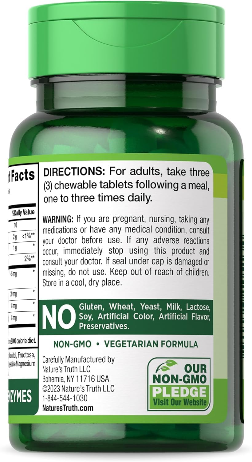 Nature's Truth Papaya Enzyme Chewable Tablets 720 Count