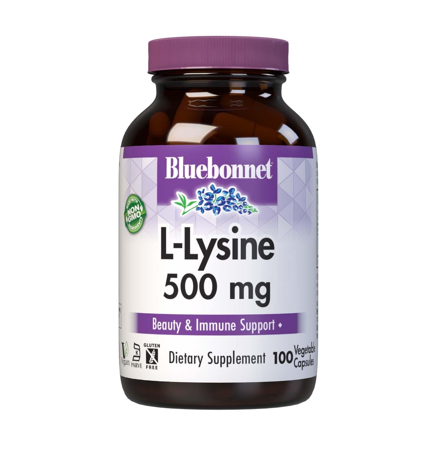 BlueBonnet L-Lysine 500mg Capsule, 100 Capsules