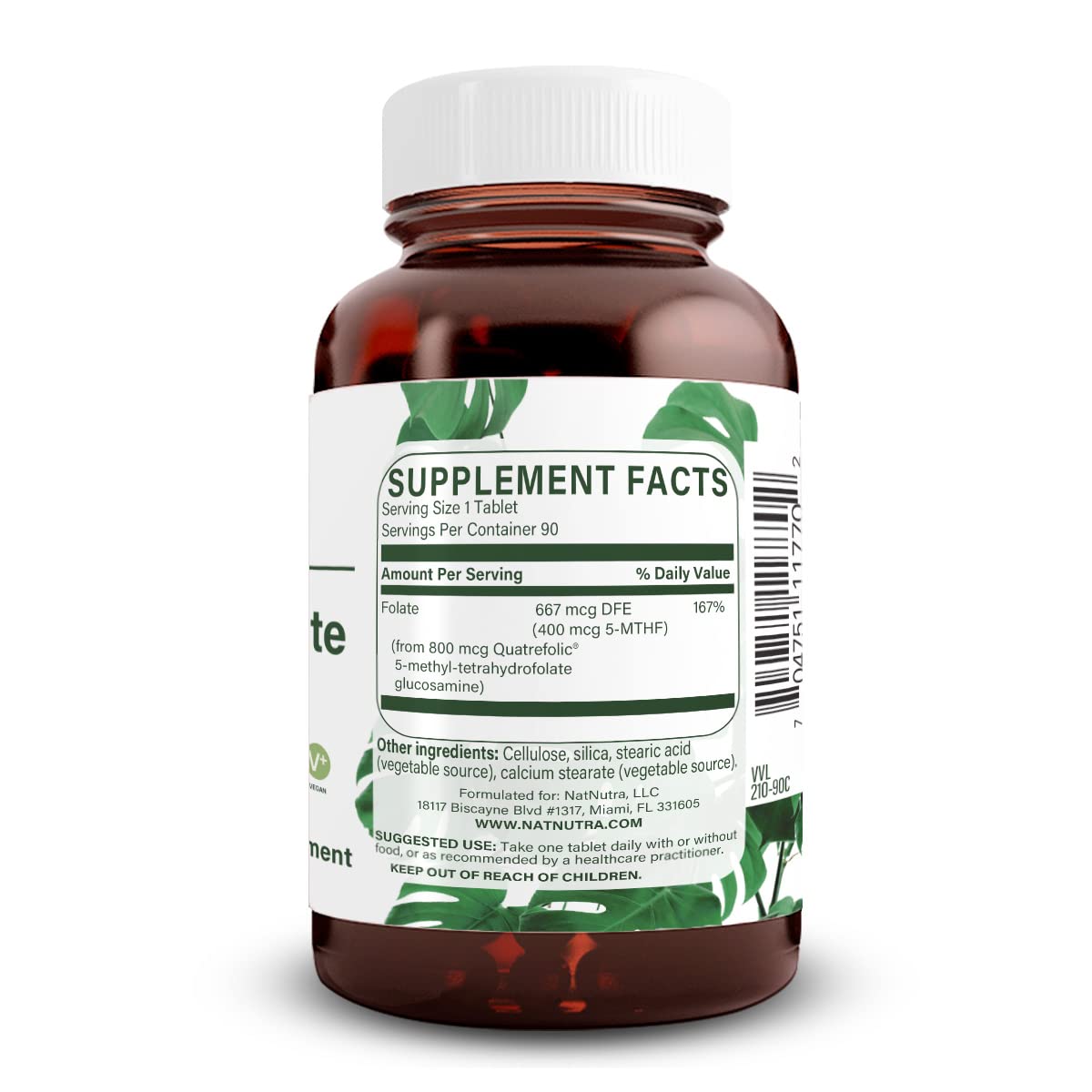 Natural Nutra Active Methyl Folate Supplement With Quatre Folic B9, 270 Tablets