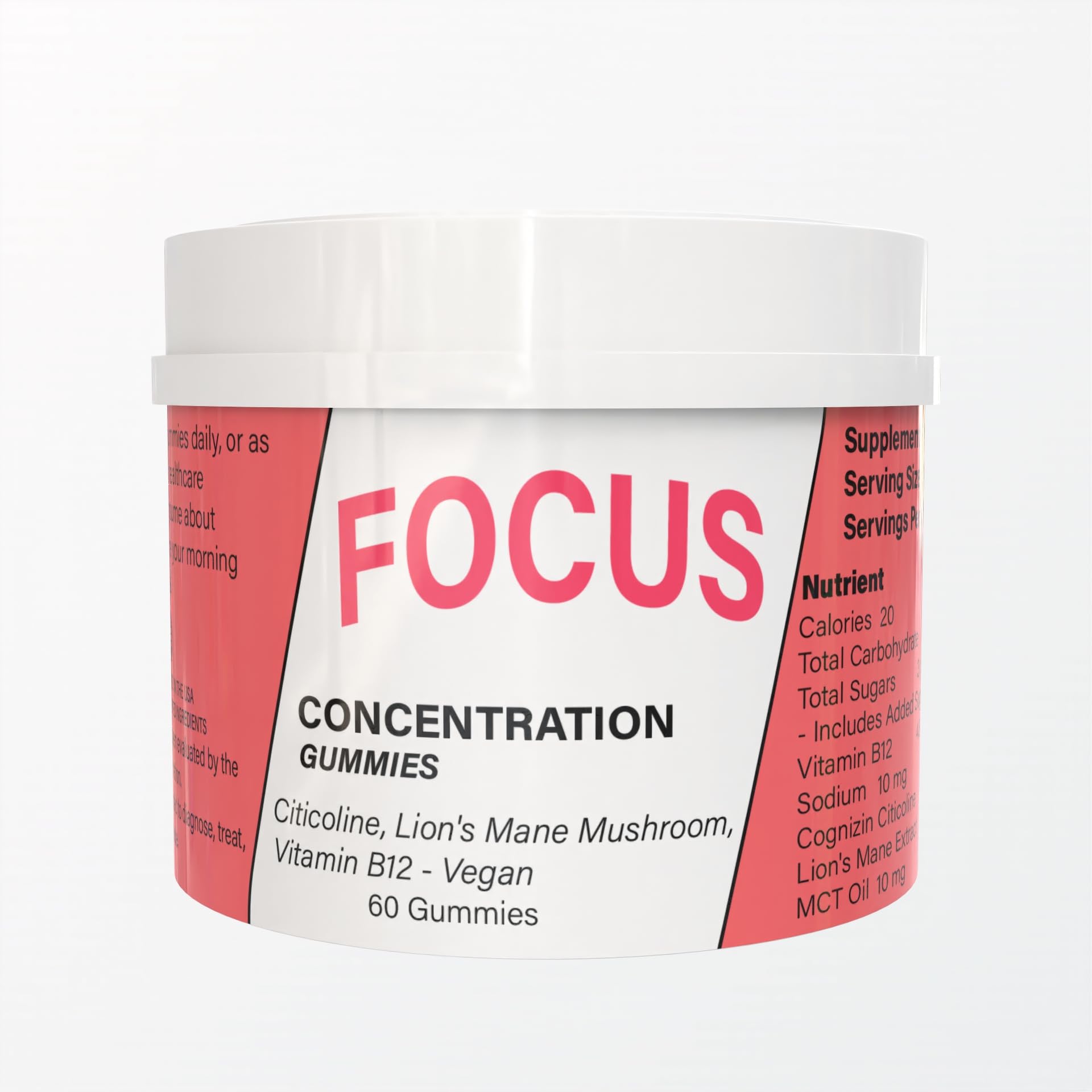 LOCRED OOVLUP Focus Concentration & Brain Health Caplets, 60 Caplets