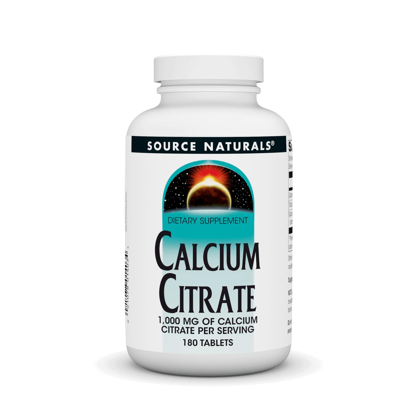 Source Naturals Calcium Citrate 1,000 mg Tablets, 180 Count