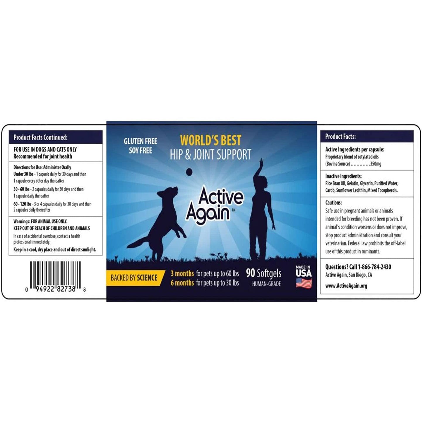 ACTIVE AGAIN Capsules for Pets 90 Capsules