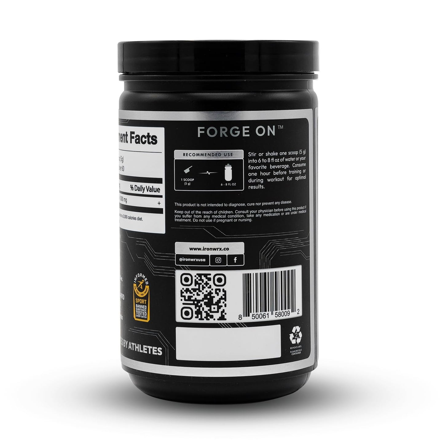 IRONWRX Creatine Monohydrate Powder 10.5 oz