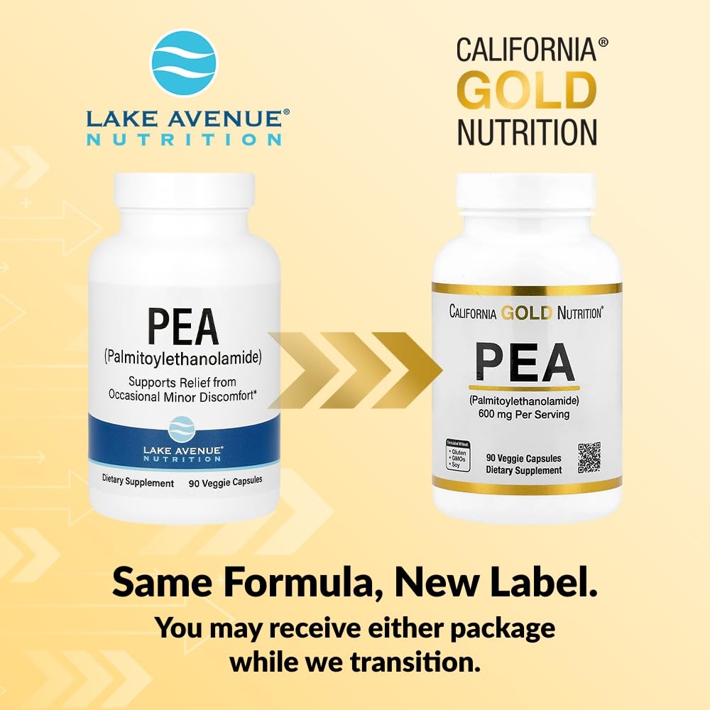 Lake Avenue Pea Palmitoylethanolamide Micronized Capsule, 90 Veggie Capsules