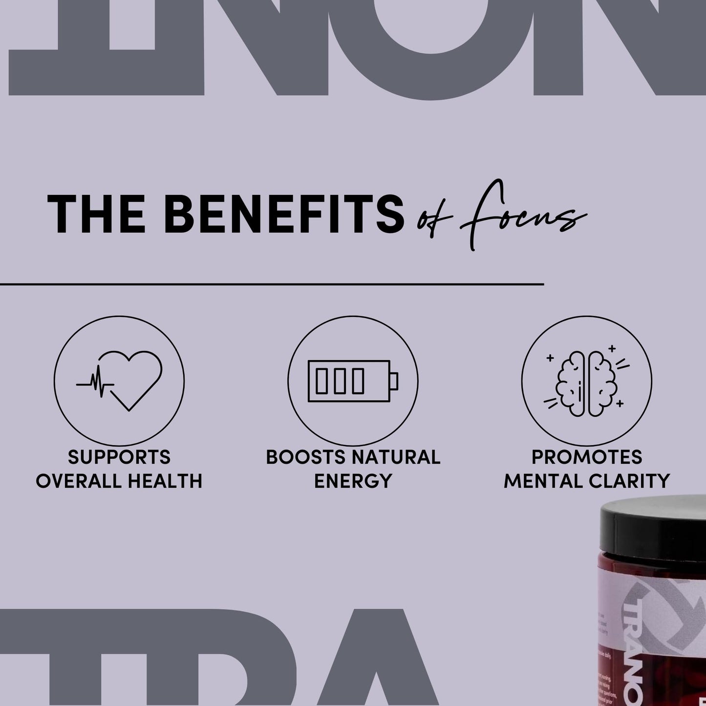 Tranont Focus Vitamin B Complex Capsules, 90 Count
