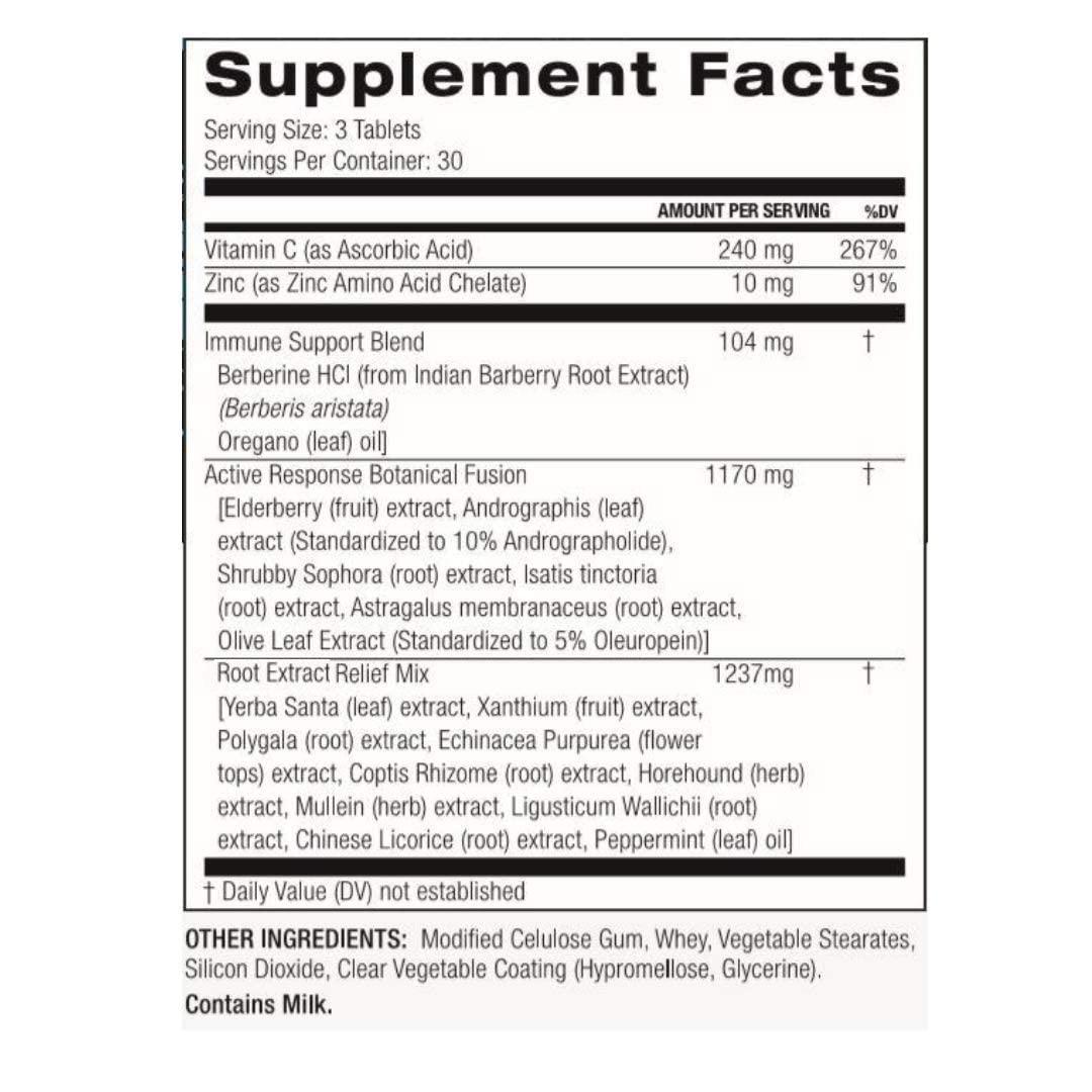 PALO Defense Wellness Formula Vitamins & Herbal Blend Immune System Support with Elderberry, Vitamin C, Zinc, Echinacea, Astragalus, Andrographis, 90 Tablets