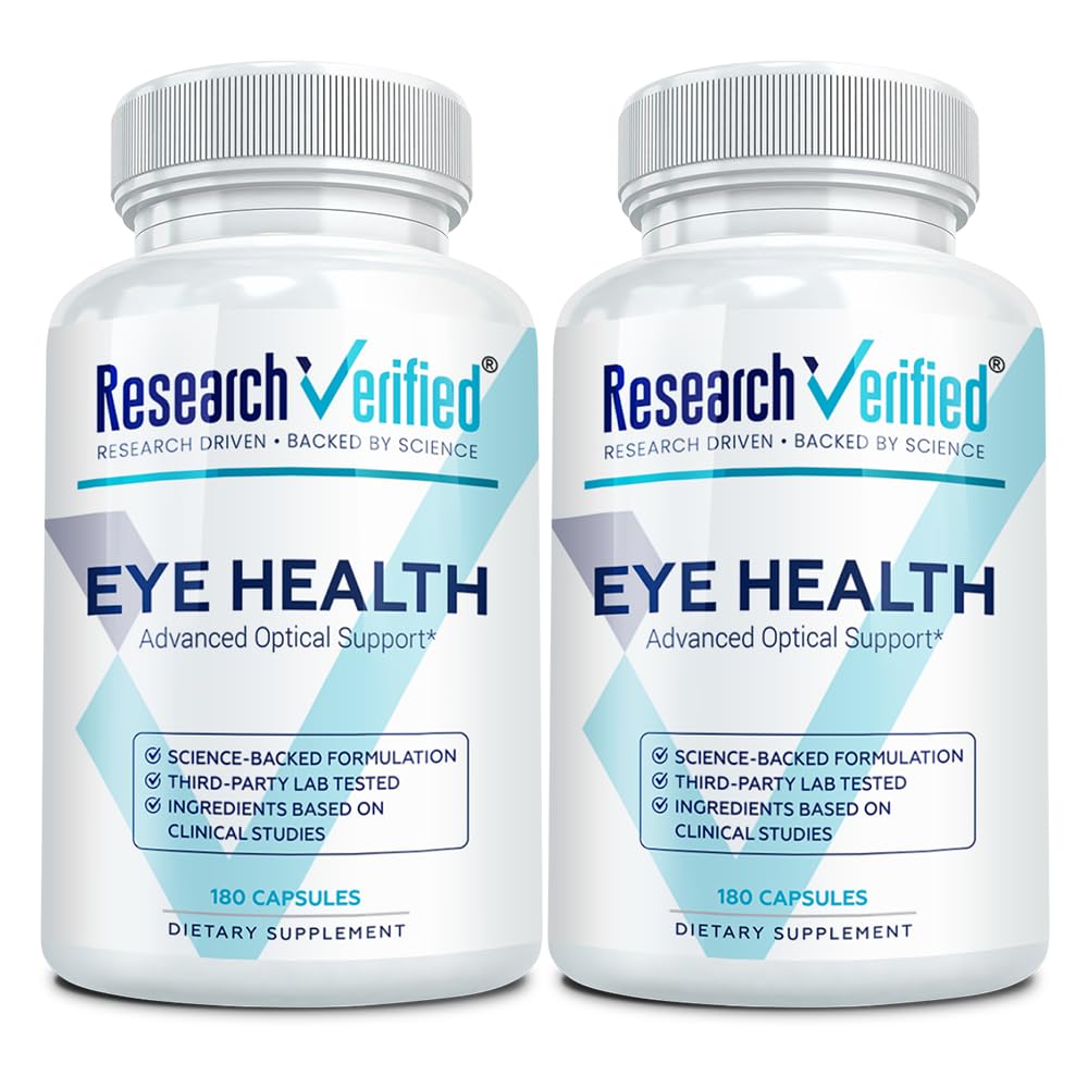 Research Verified Eye Health - Nourish and Protect Eyes and Vision, Support Healthy Retina, Improve Blood Supply to Eyes - Vitamins A, B, C, and E, 360 Capsules