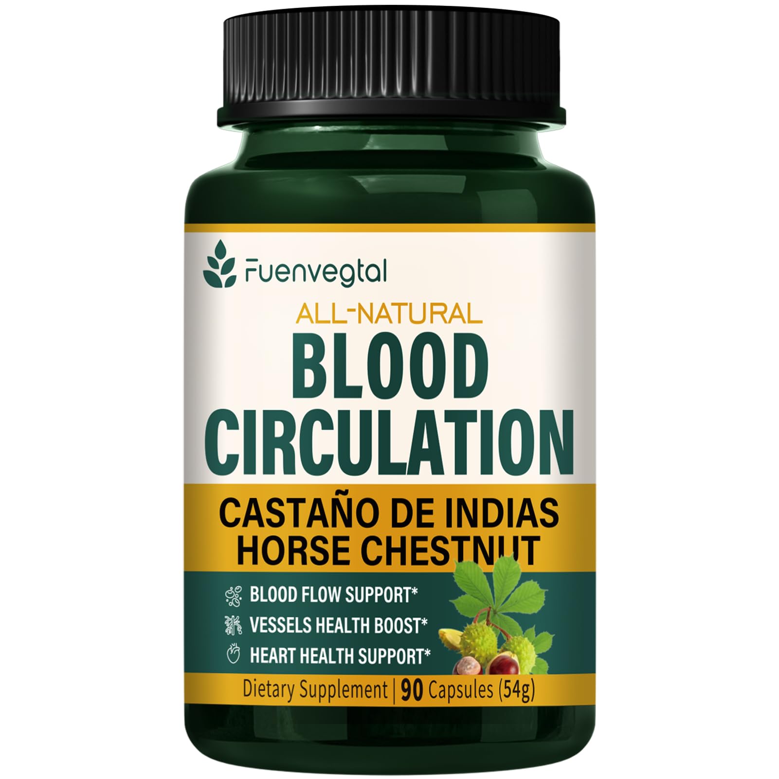 Fuenvegtal Horse Chestnut Blood Circulation Capsules, 90 Count