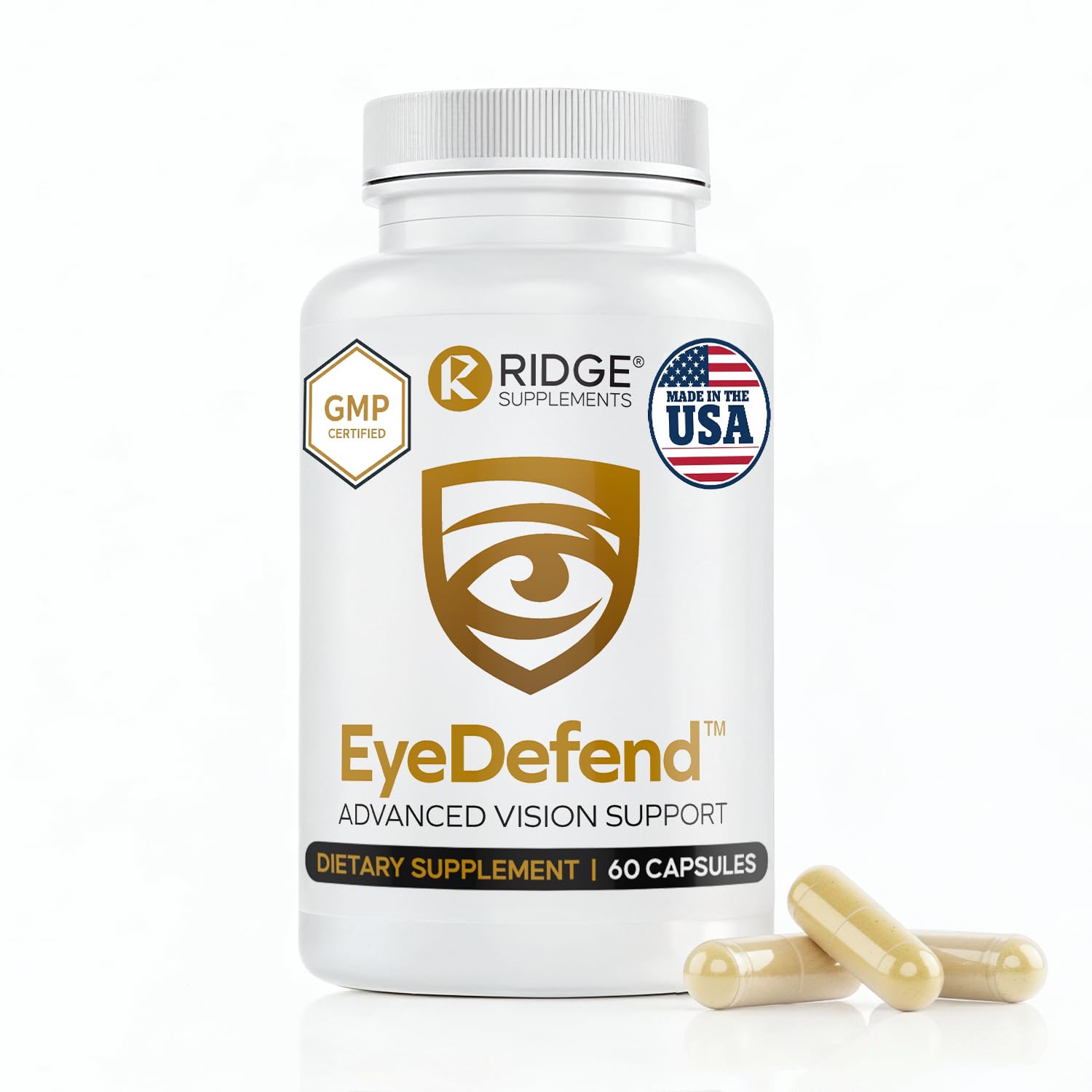 RIDGE SUPPLEMENTS EyeDefend Vision Support Supplement Capsule, 60 Count