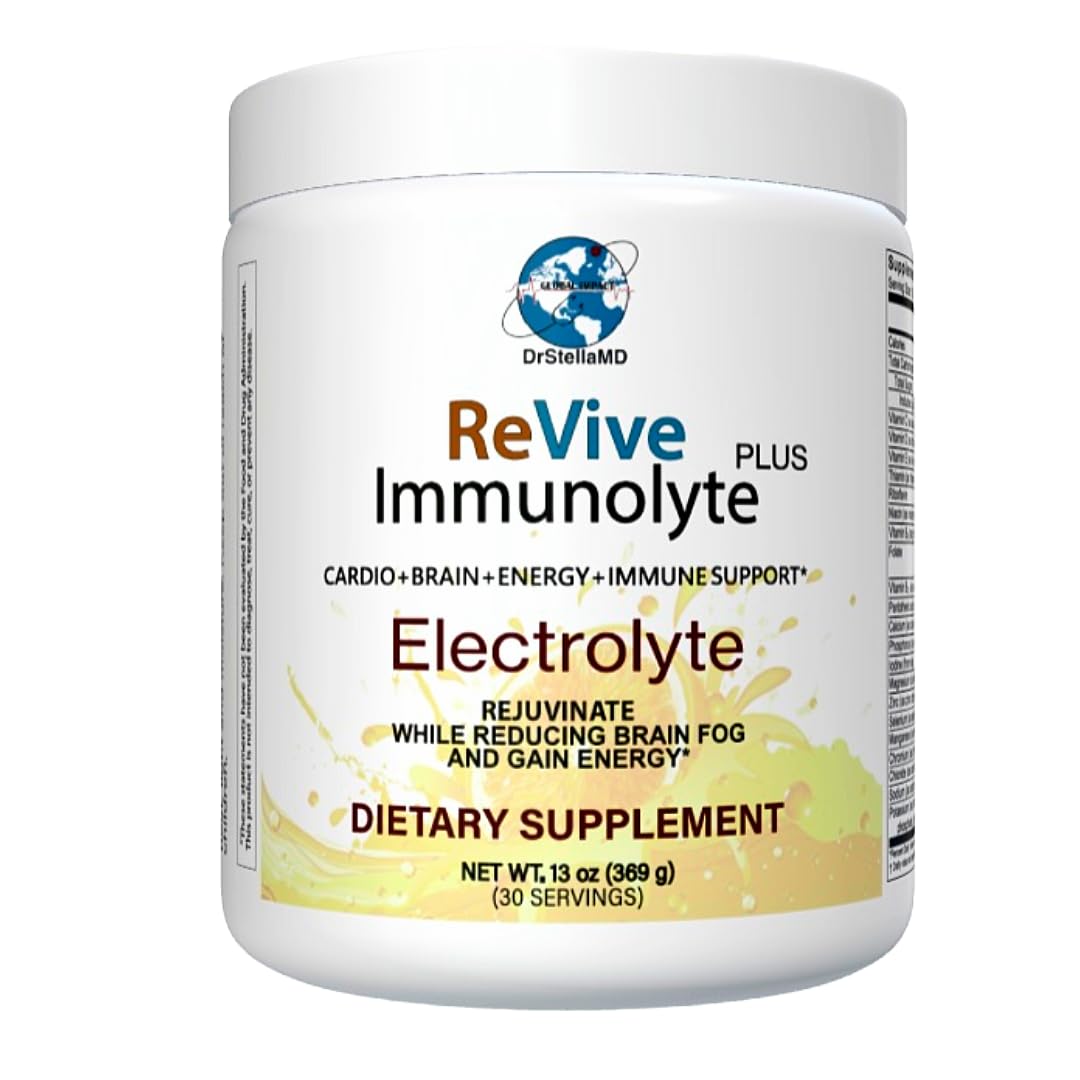 DrStellaMD Revive Formerly CoviLyte - Electrolyte, Energy and Immune Support, Vitamin Supplement Powder, 13 oz
