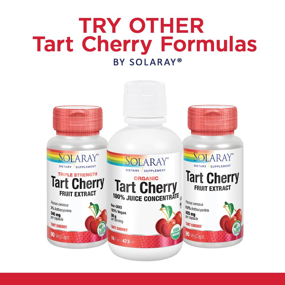 Solaray Tart Cherry and Celery Seed 620 mg 60 Veg Caps