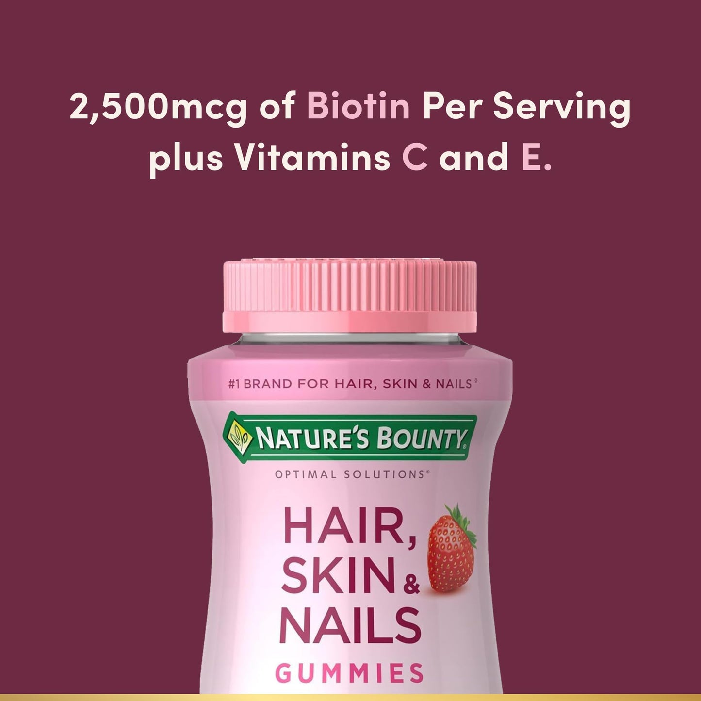 Nature's Bounty Hair, Skin & Nails with Biotin Gummy 140 Count