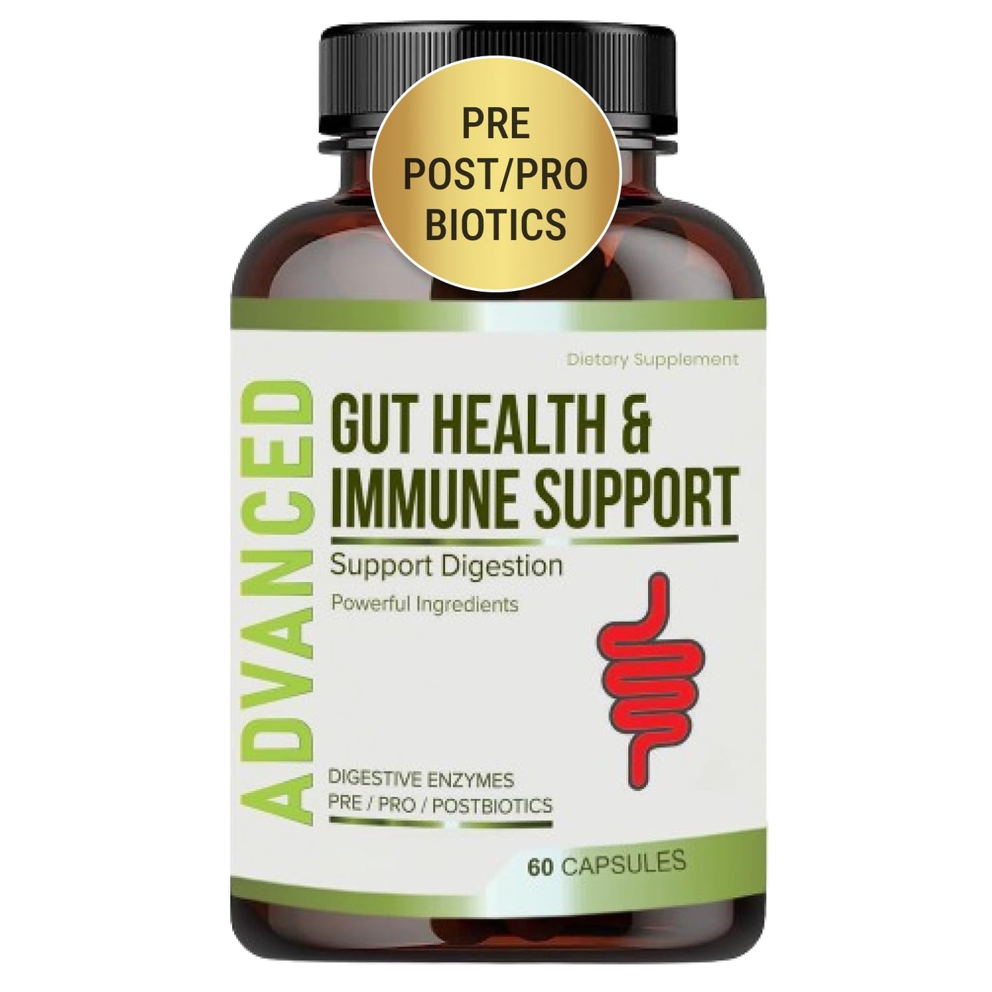 NutraPro Complete Gut Health with Probiotic, Prebiotic, Postbiotic & Digestive Enzymes Capsules 60 Count