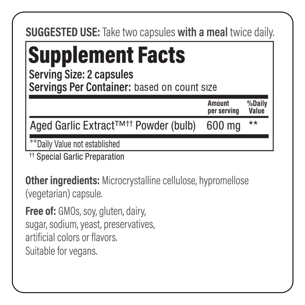 Kyolic Aged Garlic Extract Formula 300 Capsules, 360 Count