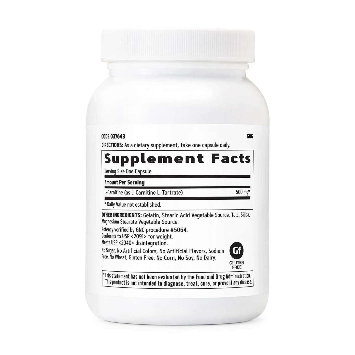 GNC Acetyl-L-Carnitine 500mg Capsule, 120 Capsules