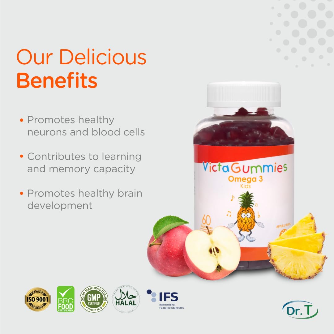 Dr. T VictaGummies Omega 3 Gummies, 60 Count