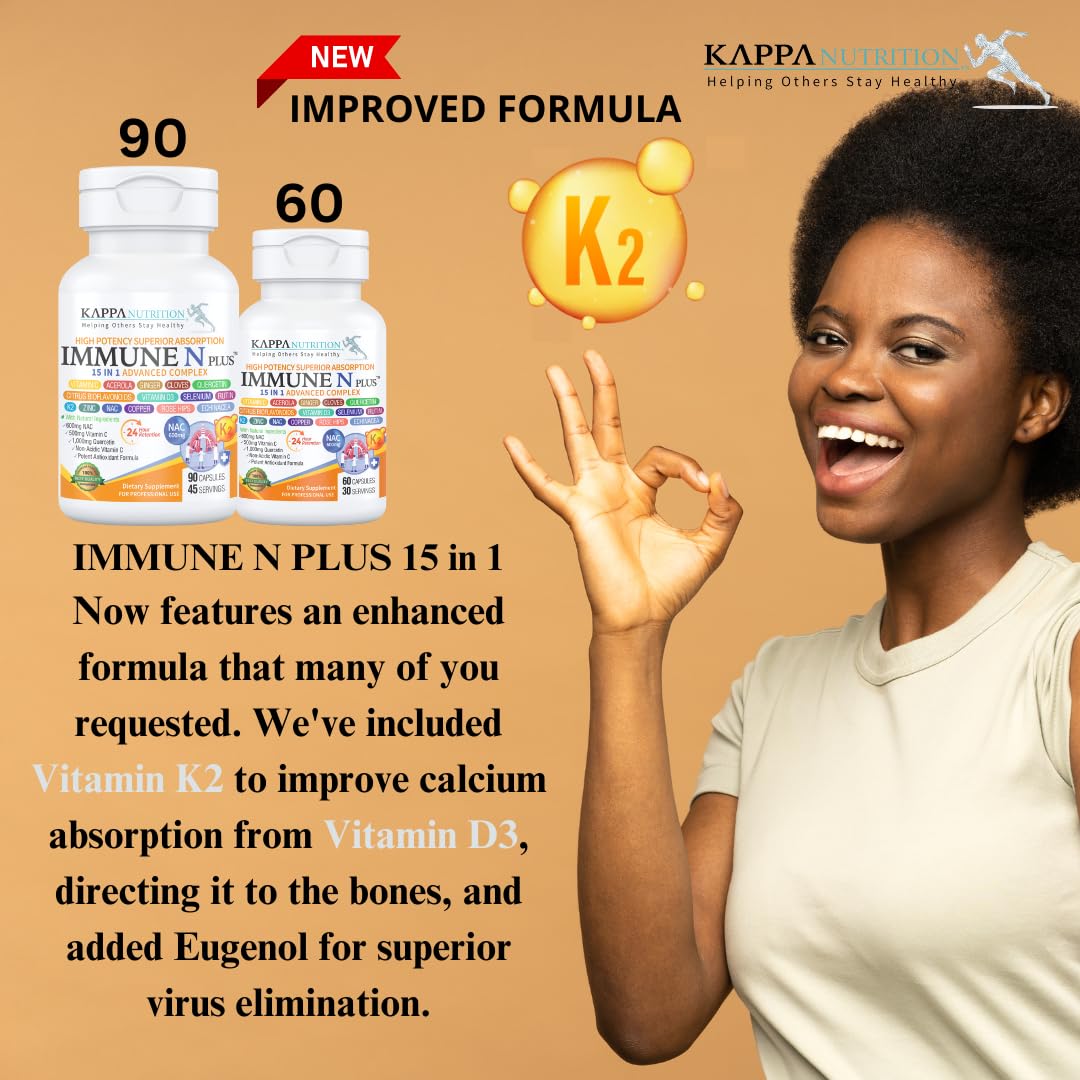 KAPPA NUTRITION Immune N Plus 15 in 1 Capsule, 60 Count