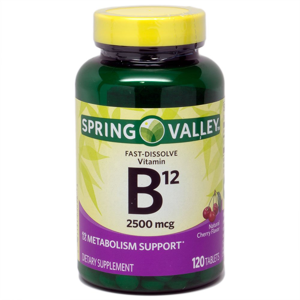Spring Valley Sublingual Vitamin B12 Tablet 2500 mcg 120 Count