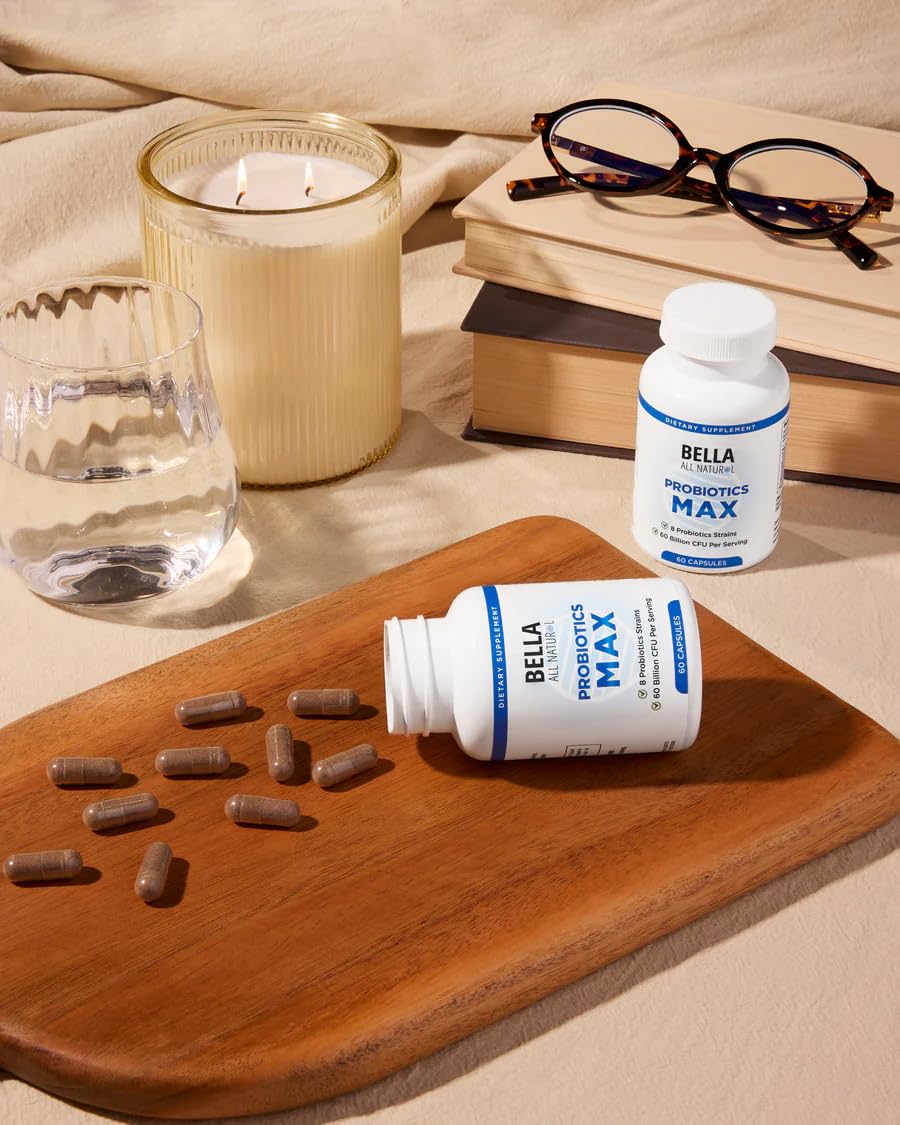 Bella All Natural Probiotics MAX Day 8 Probiotics Strains Capsules 60