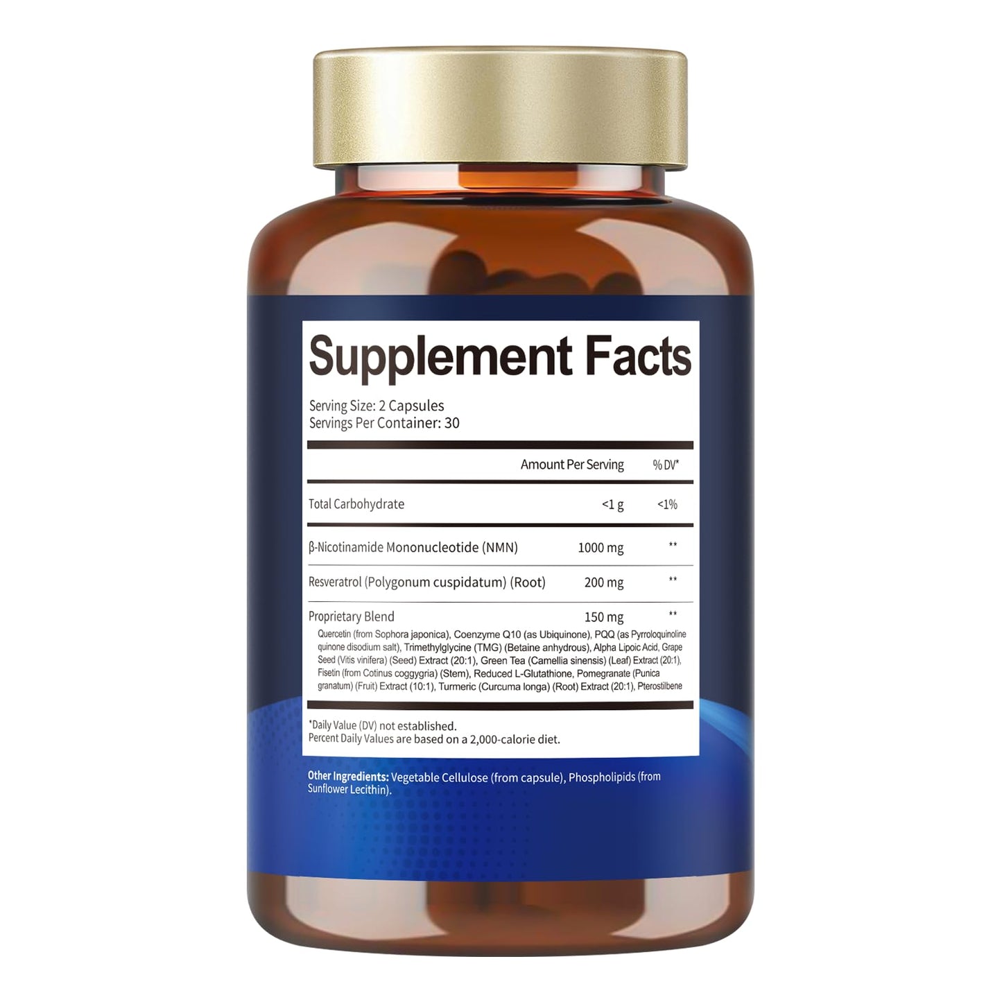 Totaria Liposomal NMN Capsule 1000mg, 14-in-1 NMN Resveratrol Complex with CoQ10, TMG, Quercetin, ALA, PQQ, NAD Levels Support, 120 Capsules