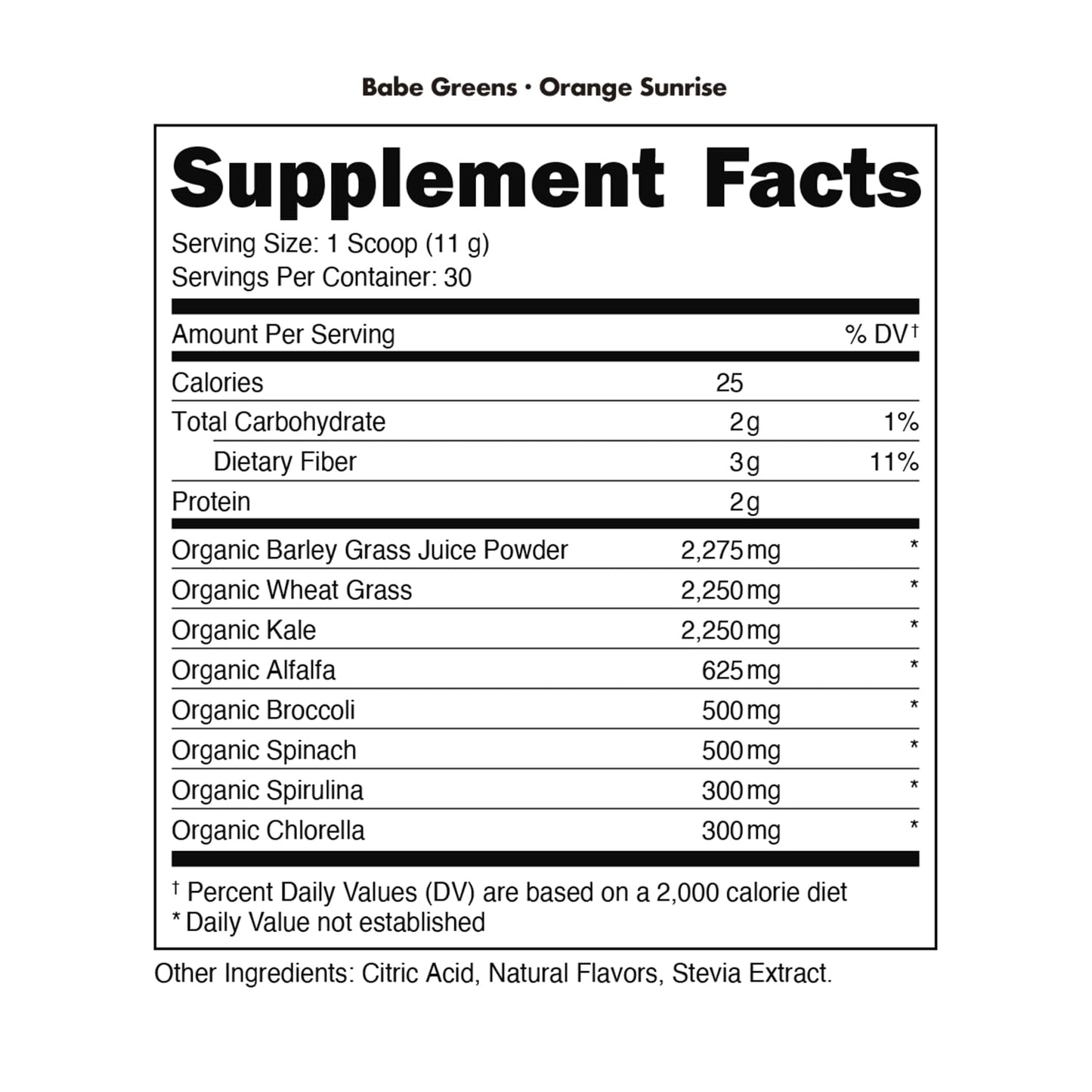 Bucked Up Greens Superfood Powder Orange Sunrise, 11.75 oz