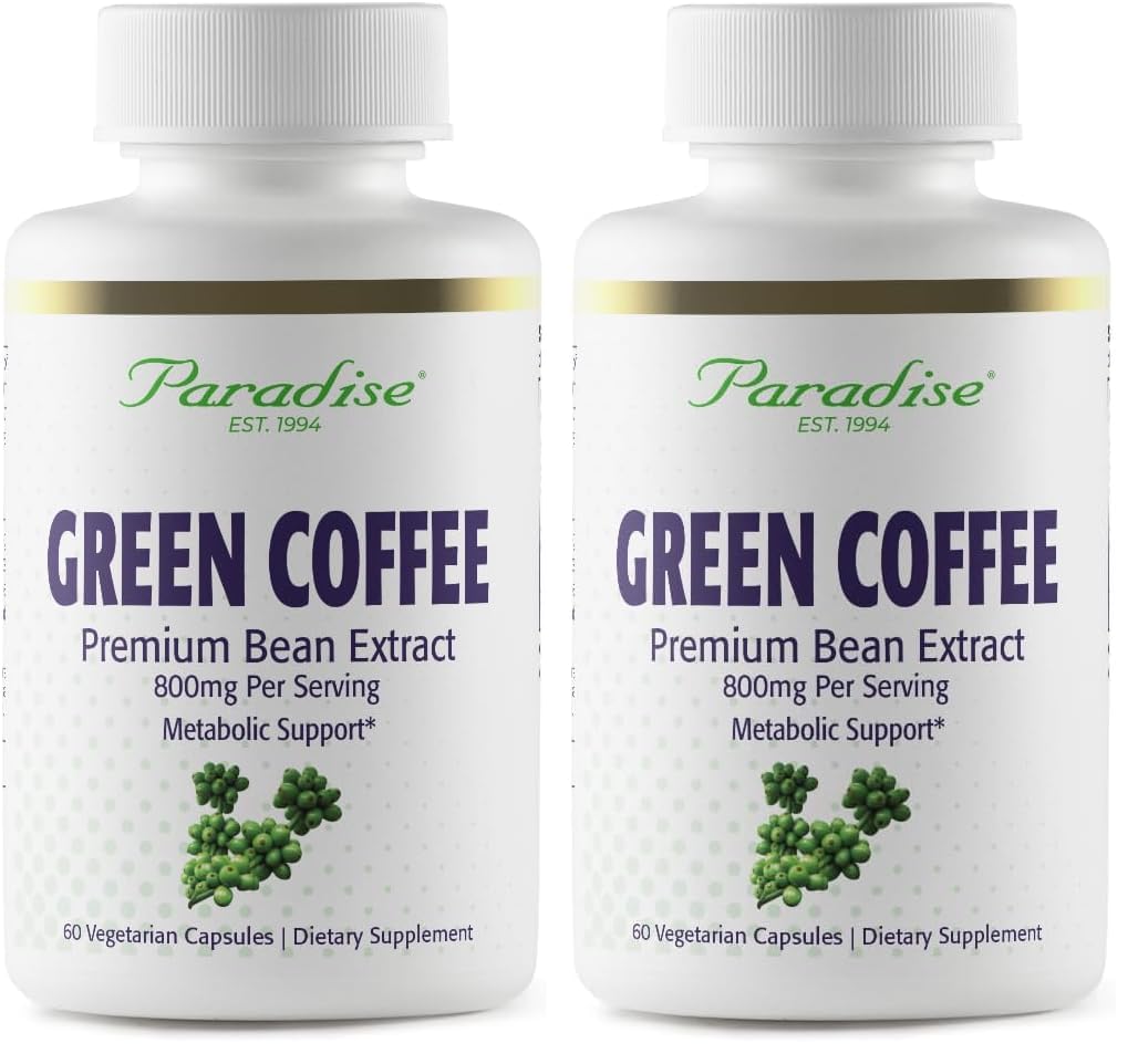 Paradise Herbs Green Coffee Bean Extract Capsules, 120 Count