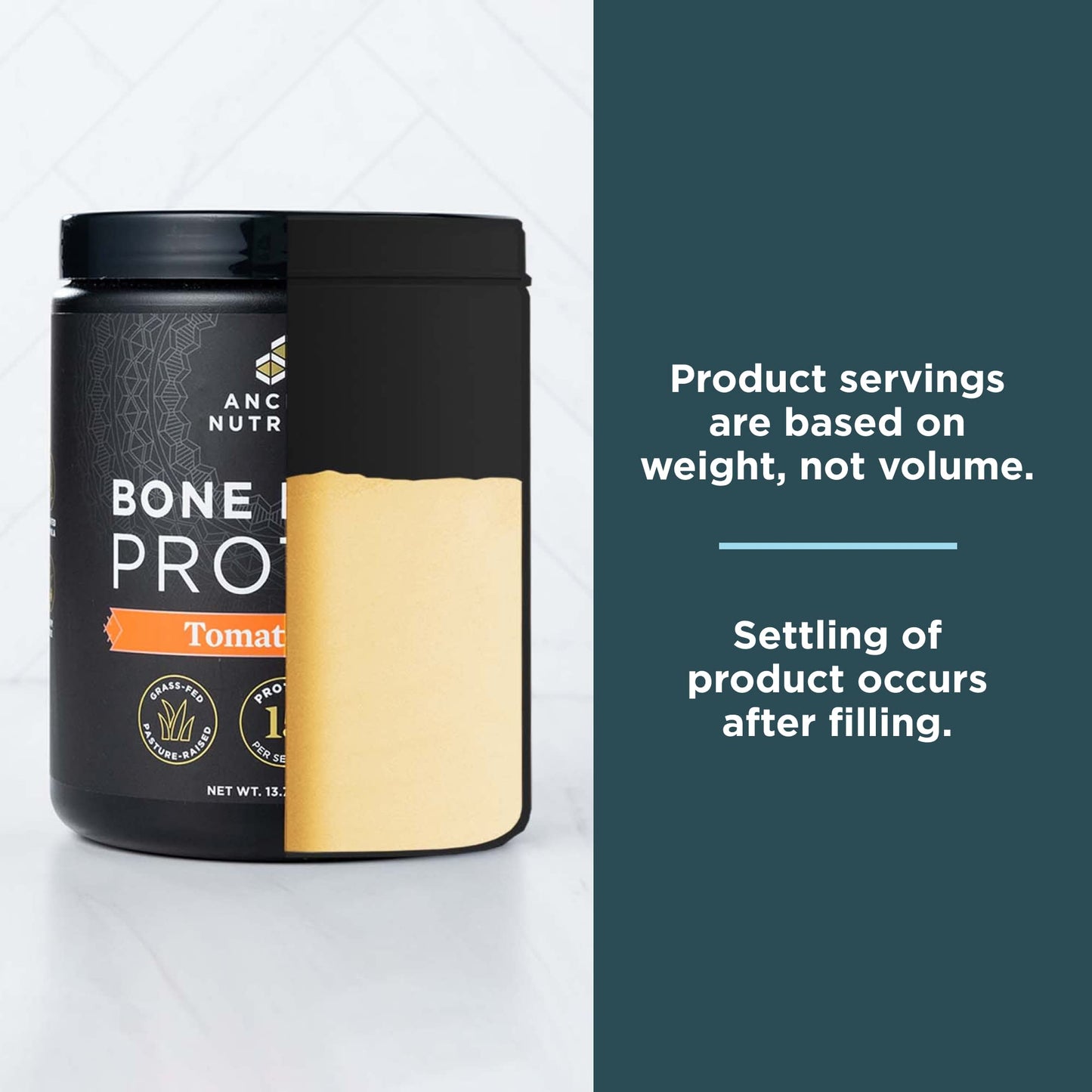 Ancient Nutrition Bone Broth Protein Powder, Tomato Basil, 15 Servings