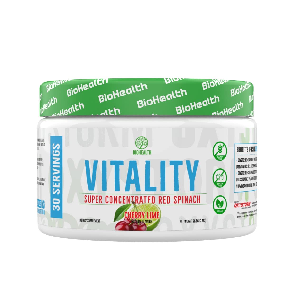 BioHealth Nutrition Vitality Super Concentrated Red Spinach Powder 2.7 Oz