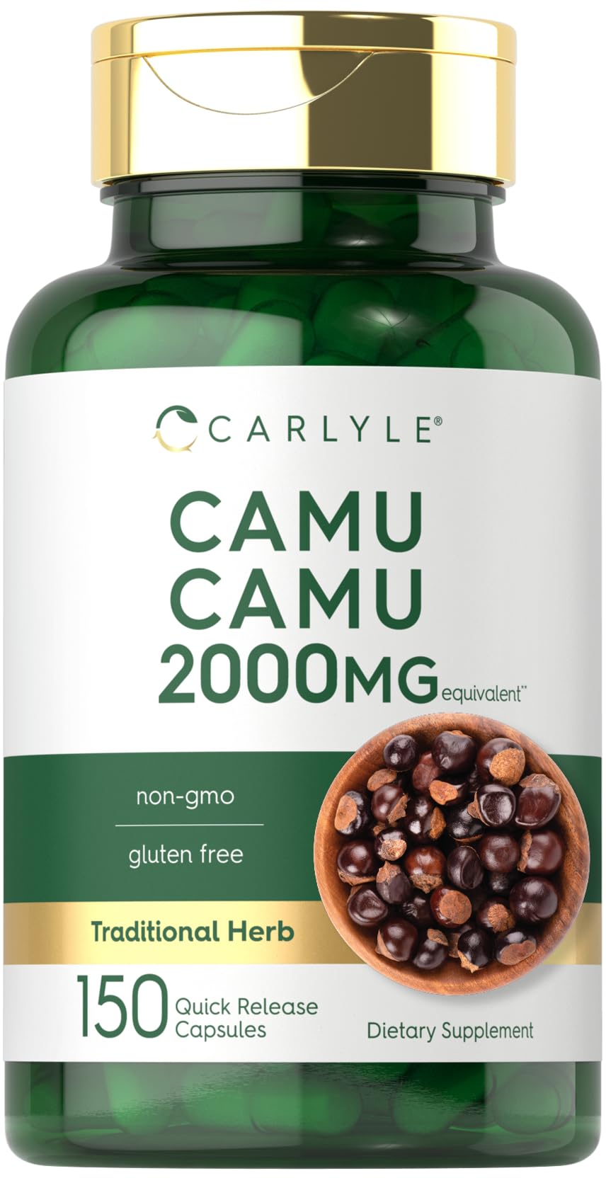 Carlyle Camu Camu with Vitamin C Capsules, 150 Count