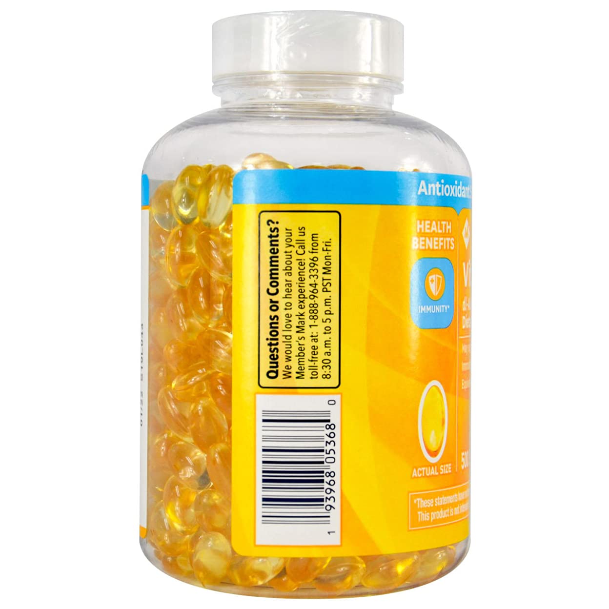 Member's Mark Vitamin E 180mg Softgels 500