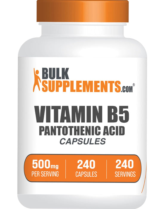 BulkSupplements Vitamin B5 (Pantothenic Acid) Capsules 240 Capsules