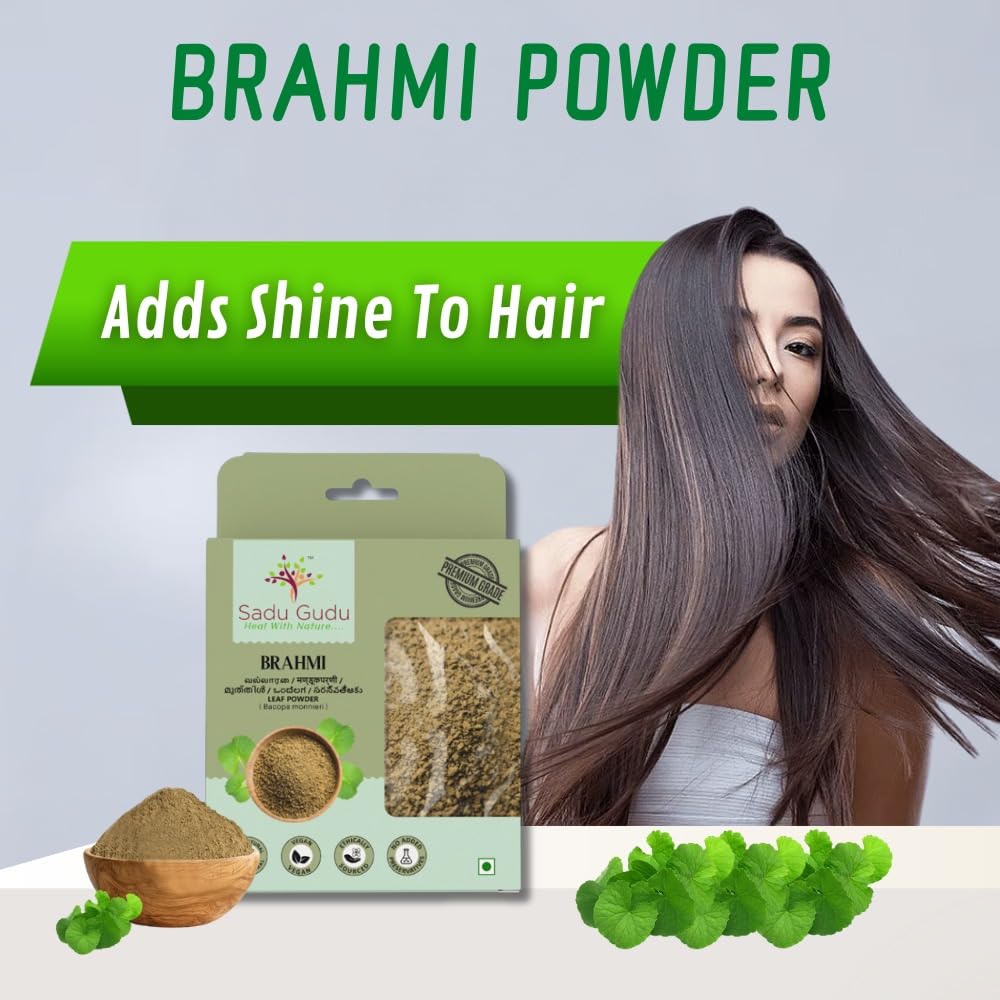 Sadu Gudu Brahmi Gotu Kola Centella asiatica Vallarai Leaves Powder, 3.52