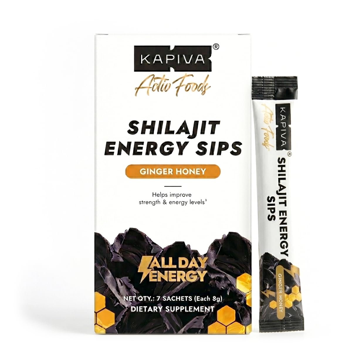 Kapiva Shilajit Honey Sticks 1 Softgel
