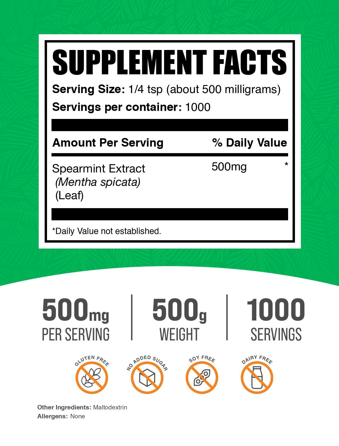 BulkSupplements Spearmint Extract Powder, 17.64 oz