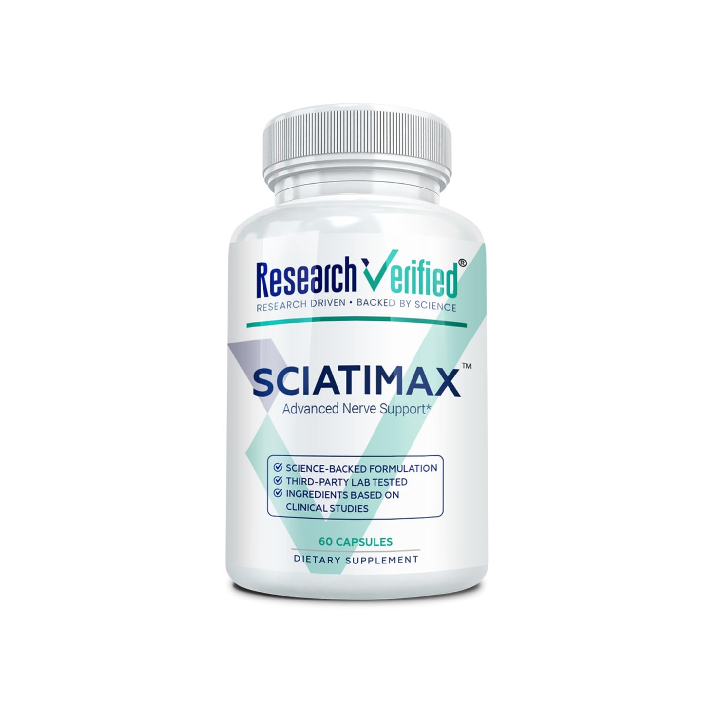 Research Verified Sciatimax – Sciatica & Nerve Support with B Vitamins, Magnesium, Corydalis, Boswellia & Alpha Lipoic Acid, 60 Capsules