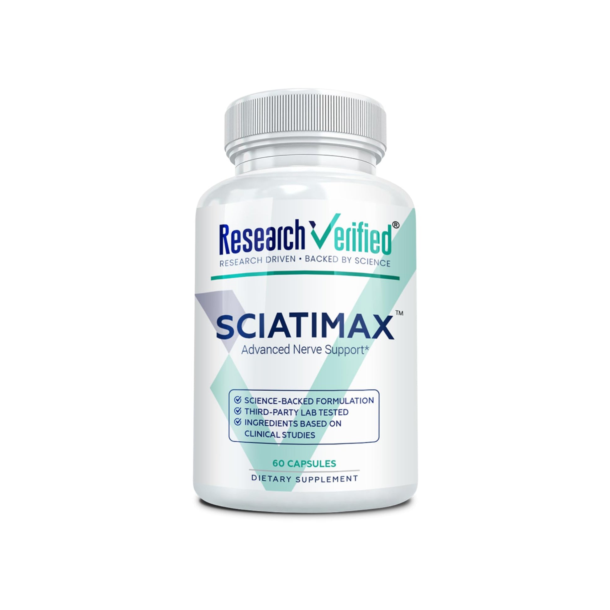 Research Verified Sciatimax – Sciatica & Nerve Support with B Vitamins, Magnesium, Corydalis, Boswellia & Alpha Lipoic Acid, 60 Capsules