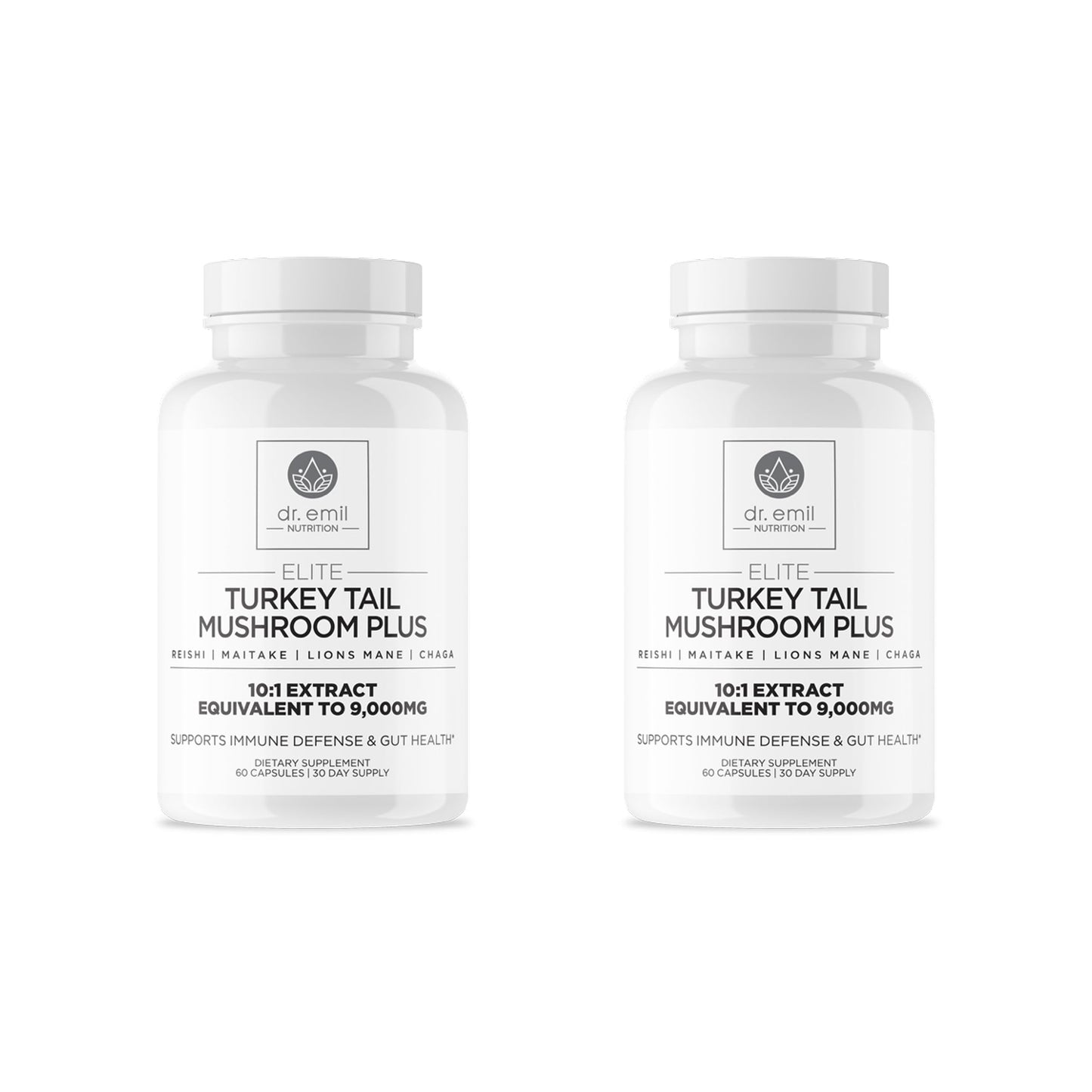 Dr. Emil Nutrition Mushroom Supplement Elite Turkey Tail Mushroom Plus Capsule 2-Pack